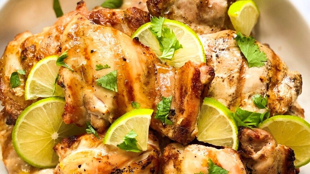 Honey Lime Grilled Chicken Thighs - The Family Food Kitchen