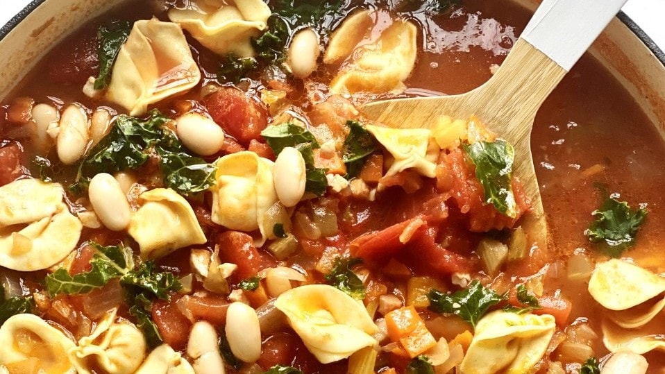 Spicy Minestrone Soup (with Tortellini) - The Family Food Kitchen