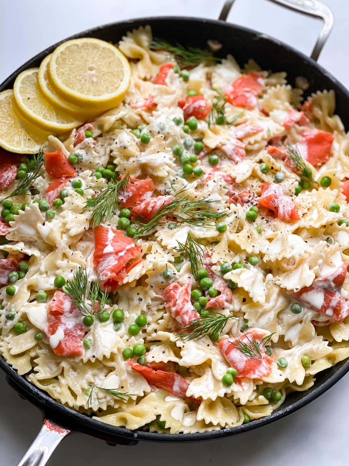 Smoked Salmon Crème Fraîche Pasta - The Family Food Kitchen