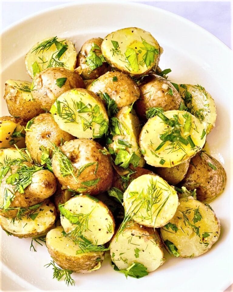 Herby Vegan Potato Salad (No Mayo) - The Family Food Kitchen