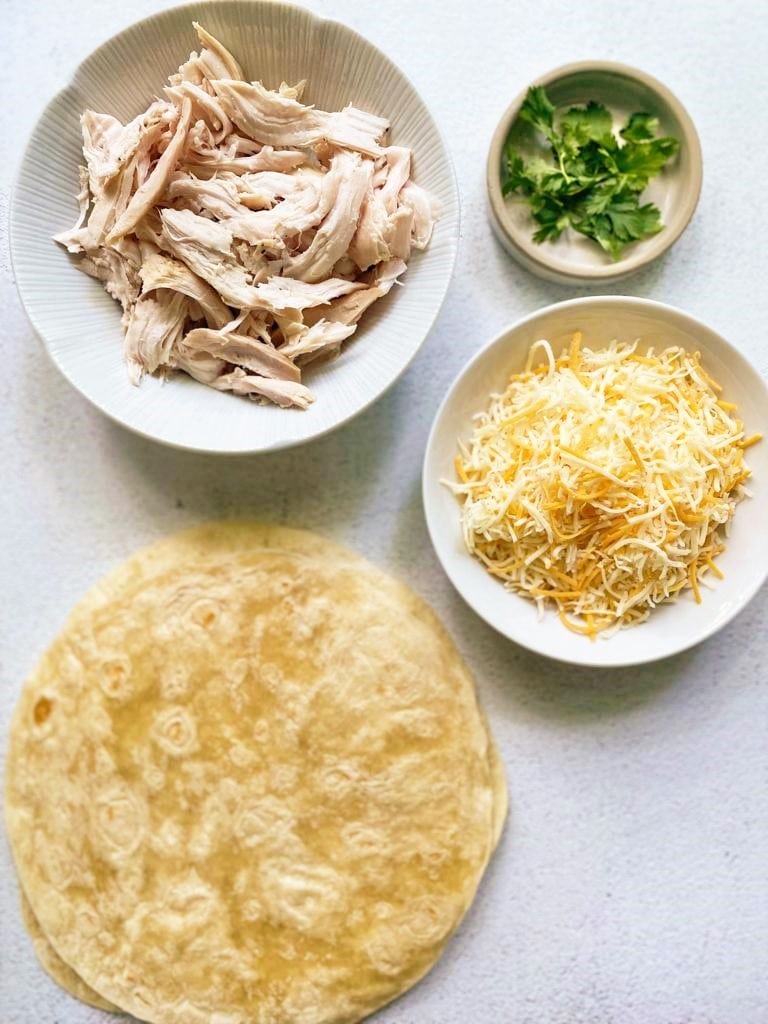 Leftover turkey quesadillas ingredients