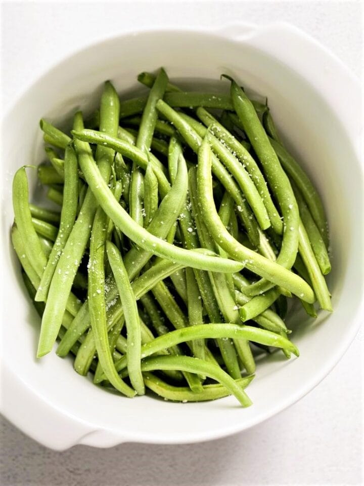 Microwaved Green Beans With Lemon & Almonds - The Family Food Kitchen