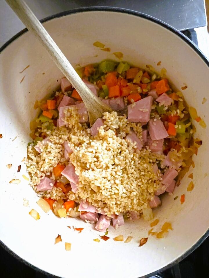 Easy Ham & Rice Soup Recipe (With or Without Cream) - The Family Food ...